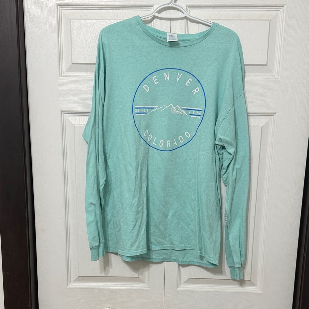 Teal Denver Graphic Long Sleeve
